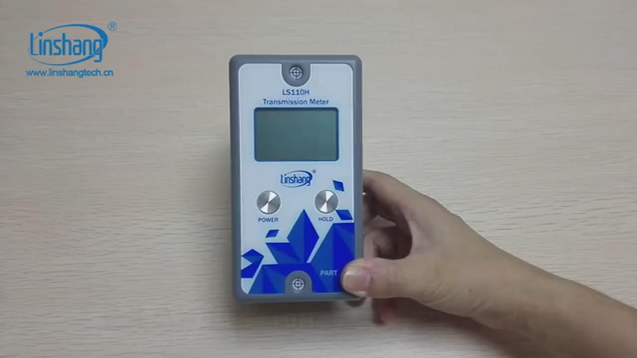 LS110H太阳膜测试仪测玻璃样品