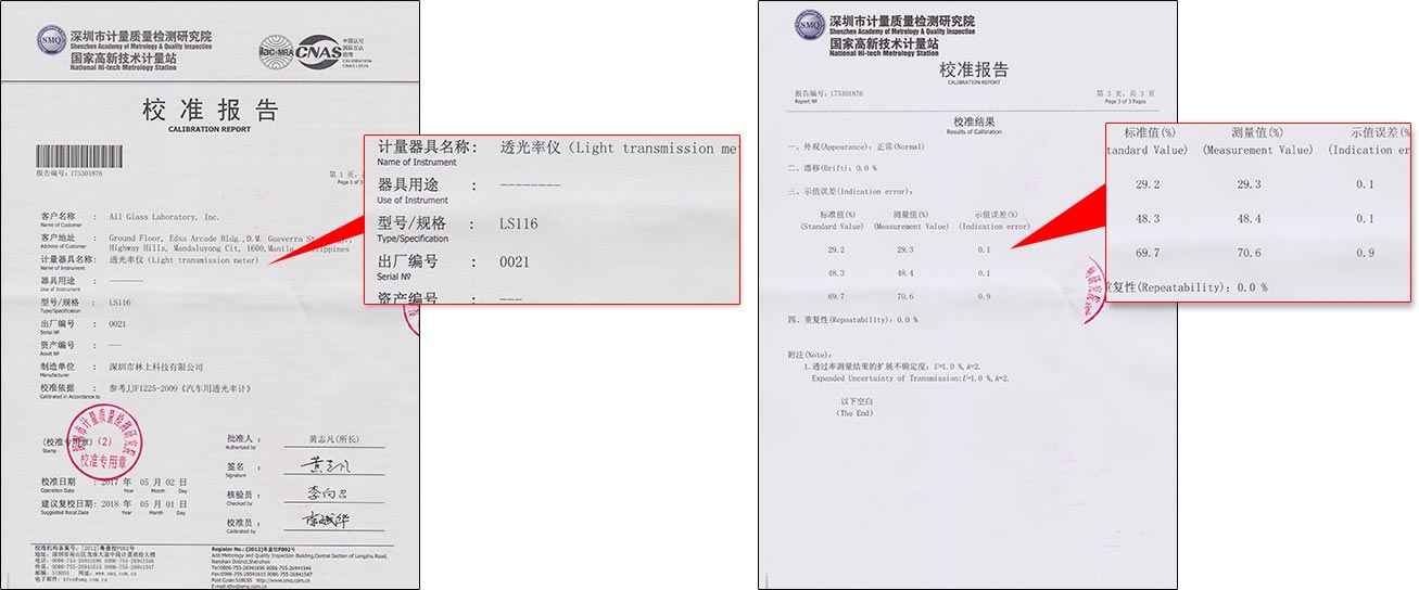 校准报告